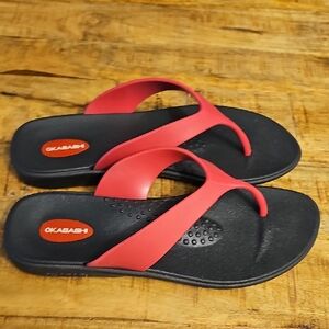 Okabashi Black and Red Sandals